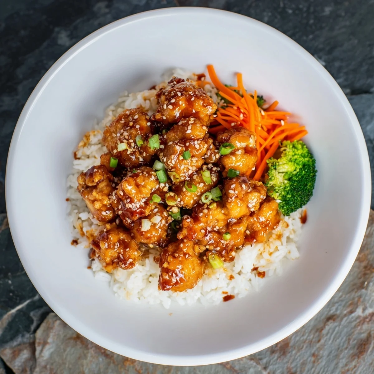 Golden chicken teriyaki bowls with vibrant veggies, glistening sauce, and fluffy rice for dinner.