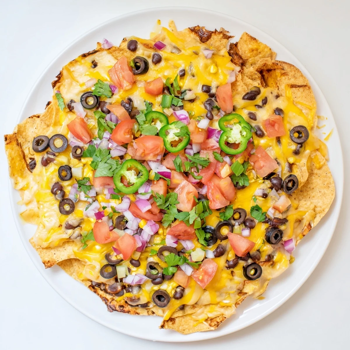 Sheet pan nachos, a glorious mess of melted cheese, colorful toppings, and crispy tortilla chips.