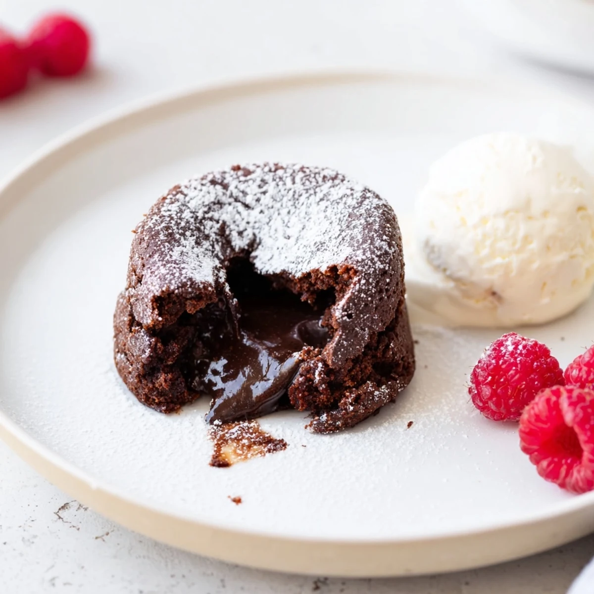 Steaming hot mini chocolate lava cakes, perfect for dessert, oozing with rich, molten chocolate.