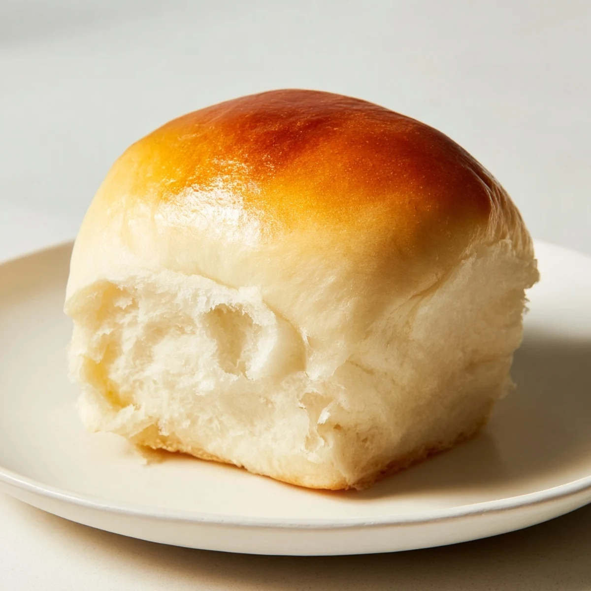 Freshly baked Quick-Rise Dinner Rolls with a tender crumb, ideal alongside a hearty soup or stew.