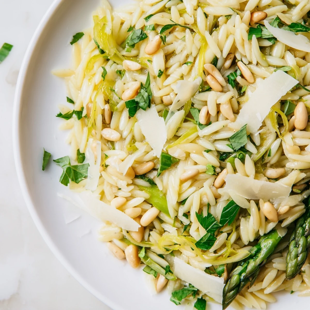 Asparagus Lemon Orzo Salad