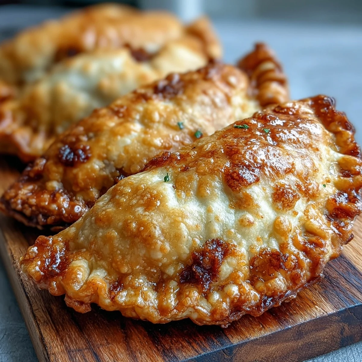 Crisp pastry halves reveal melted cream cheese and sweet guava paste filling.