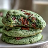 St. Patrick's Day Pistachio Pudding Cookies with real pistachios and a natural green hue, soft and chewy for festive gatherings.
