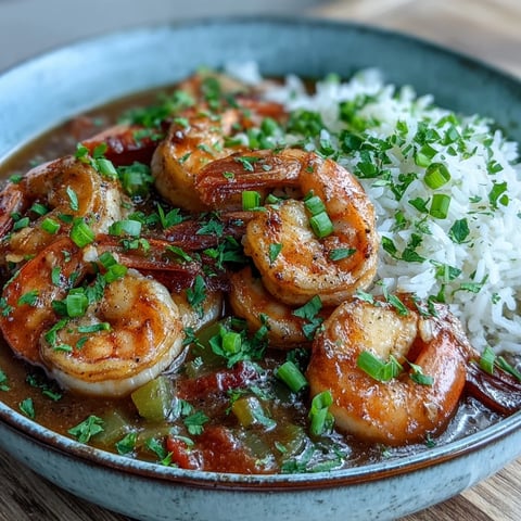 Classic New Orleans Étouffée simmering in a Dutch oven, featuring a rich, dark roux with tender shrimp, peppers, and onions.