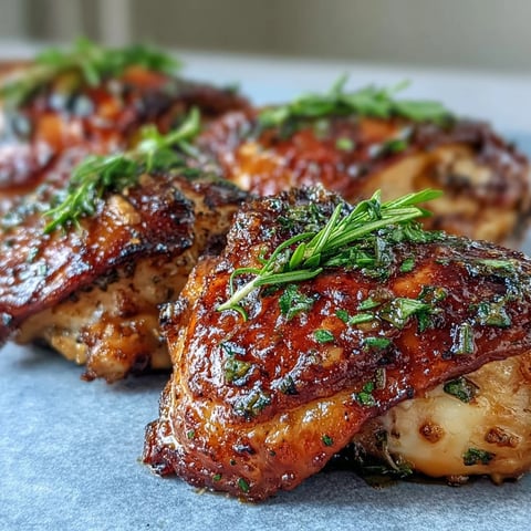 Golden brown Oven Baked Chicken Breast fresh from the oven, garnished with fresh parsley and lemon slices on a baking sheet.