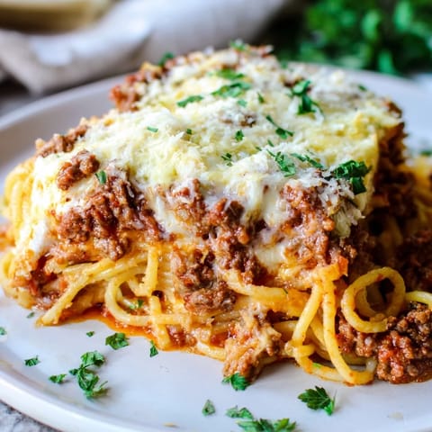 Tinis Baked Spaghetti