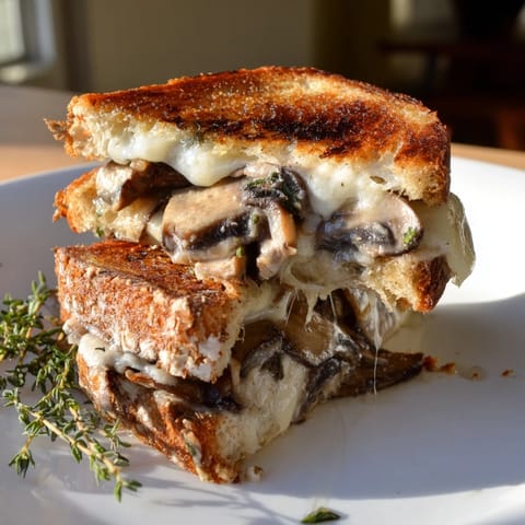Creamy Mushroom Grilled Cheese