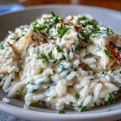 Creamy smoked haddock risotto topped with fresh parsley and lemon zest, served in a rustic bowl for a cozy dinner.  