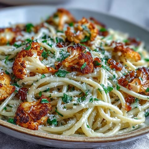 Cauliflower Anchovy Raisin Spaghetti