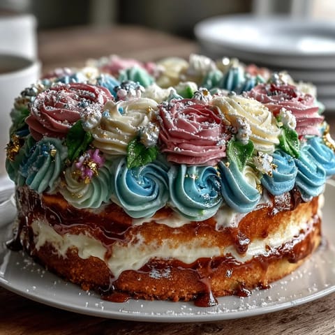 Taurus Graduation Floral Cake