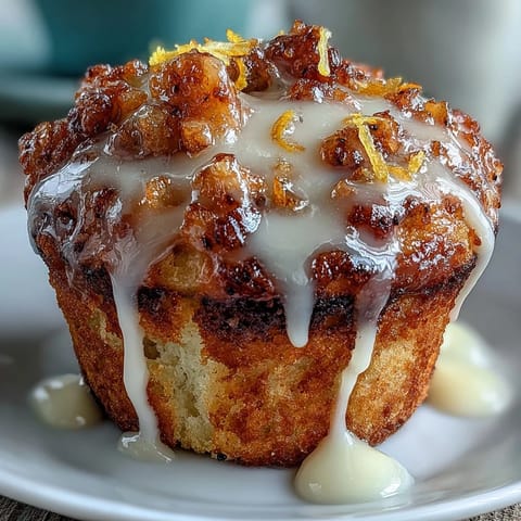 Bright lemon poppy seed muffins with a glossy glaze, perfect for a fresh spring brunch or afternoon snack.