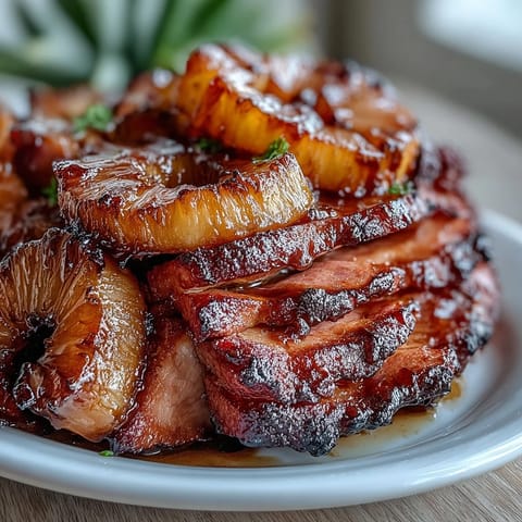 Honey Glazed Ham with Pineapple
