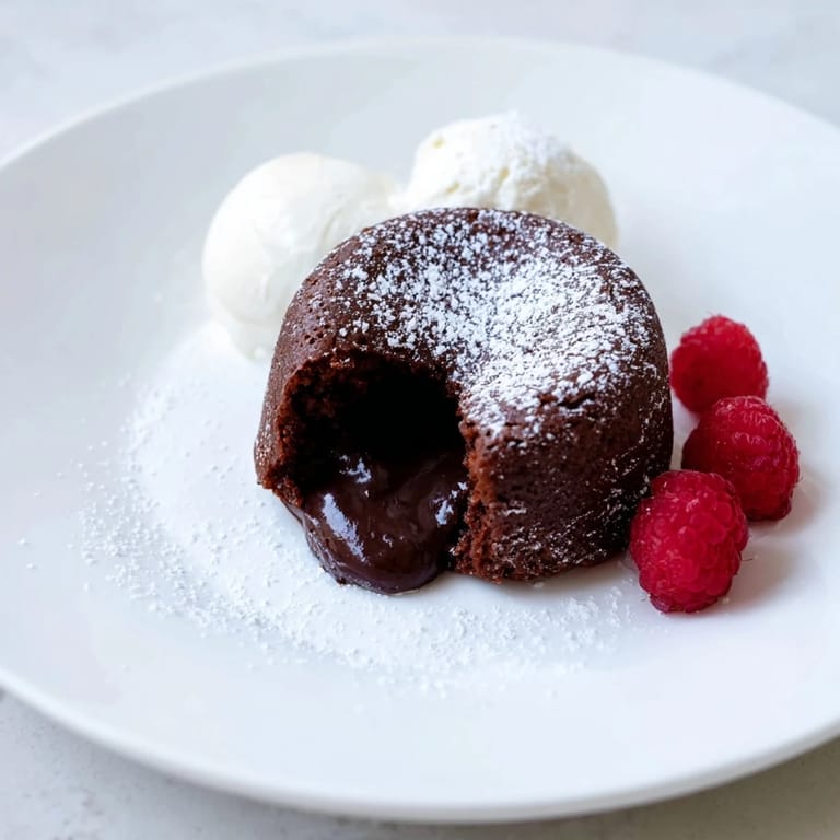 Invert a rich mini chocolate lava cake onto a plate, anticipating the delicious runny center.