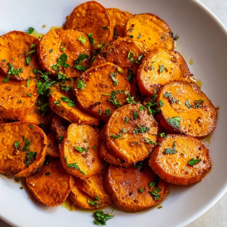 Crispy-edged Cajun roasted sweet potatoes, a flavorful side dish with smoky paprika and a spicy kick.