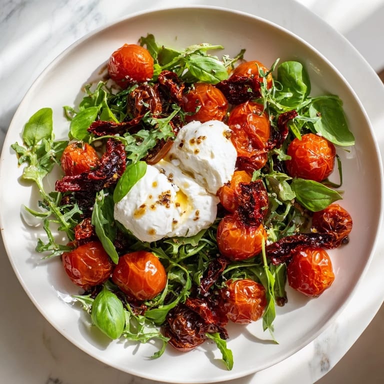 Enjoy this easy, Italian-inspired Tomato Flight Salad, with its medley of textures and tastes.