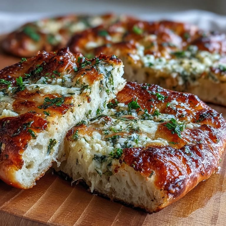 Fluffy, soft The Best Easy Garlic Naan bread brushed with melted butter and fresh minced garlic, perfect for tearing.
