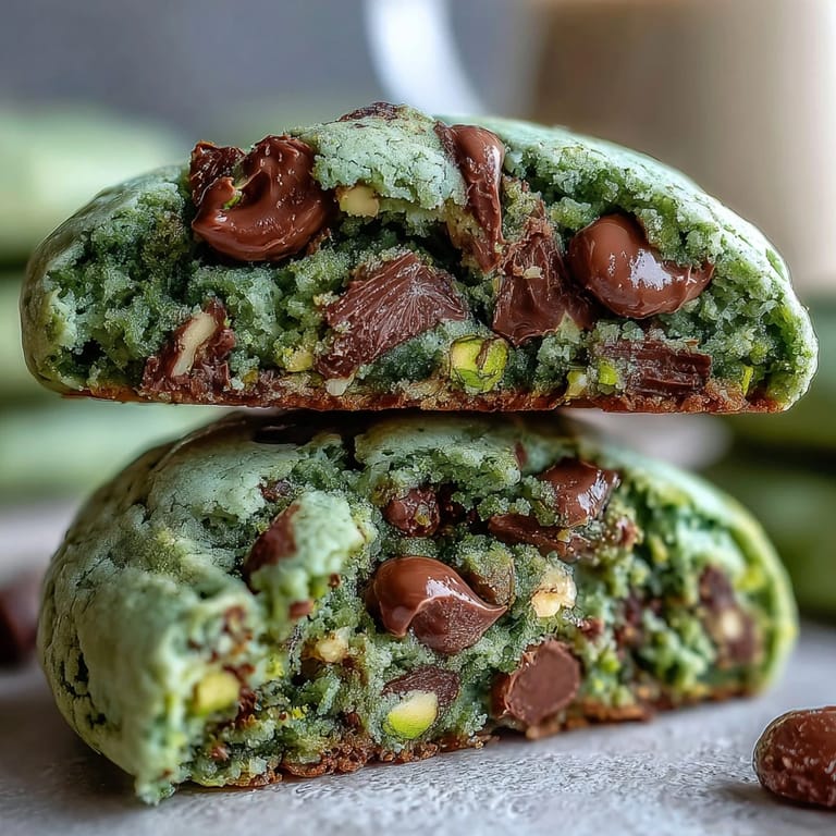 Festive St. Patrick's Day Pistachio Pudding Cookies, naturally colored with spinach and pistachios, offering a nutty vanilla flavor in every bite.
