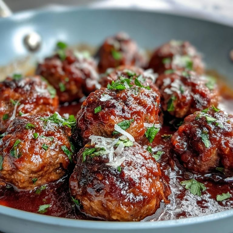 Housewarming slow cooker meatballs in marinara, simmered to perfection in rich, herb-infused tomato sauce.  
