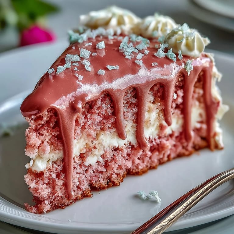 Moist Bridal Shower Rosé Velvet Cake, with delicate frosting and edible gold details.
