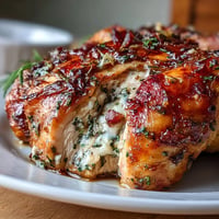 Golden roast chicken with herb butter under the skin, crispy exterior and juicy meat, served with preserved lemon and fresh herbs.