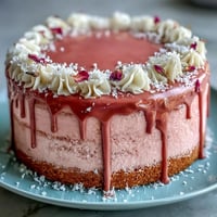 Bridal Shower Rosé Velvet Cake, a pink dessert with shimmering gold drip.