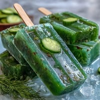 Dill pickle juice popsicles: refreshing, tangy frozen treats perfect for a hot summer day.